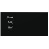 Tableau noir magnétique mural Noir 40x20 cm Verre trempé 