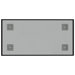 Tableau noir magnétique mural Noir 40x20 cm Verre trempé 