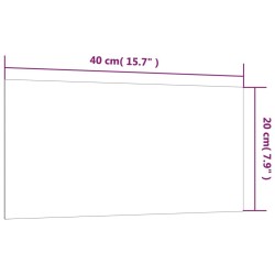 Tableau noir magnétique mural Noir 40x20 cm Verre trempé 