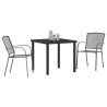 Set de jardin 3 pièces en acier anthracite 