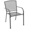 Set de jardin 3 pièces en acier anthracite 
