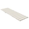 Coussin de chaise longue crème mélangé 200x60x4 cm tissu 