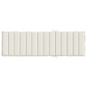 Coussin de chaise longue crème mélangé 200x60x4 cm tissu 