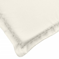 Coussin de chaise longue crème mélangé 200x60x4 cm tissu 