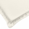 Coussin de chaise longue crème mélangé 200x60x4 cm tissu 