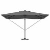 Parasol déporté Roma avec LEDs anthracite, 352x251x265 cm en aluminium 