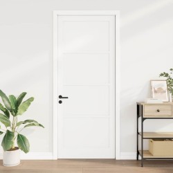 Porte Intérieure 'ORKDAL'Blanche 93x232x4 cm en Bois de Pin 