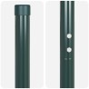 Poteaux de clôture 12 pcs Vert 140 cm Acier peint par poudre 