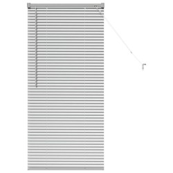 Store de Fenêtre avec des rideaux Argenté 60 x 130 cm Aluminium 