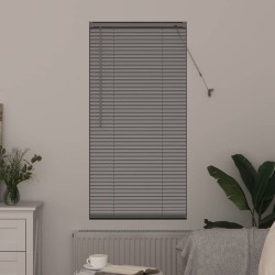 Store de Fenêtre avec des rideaux Argenté 60 x 130 cm Aluminium 