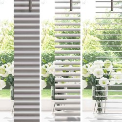 Store de Fenêtre avec des rideaux Argenté 60 x 130 cm Aluminium 