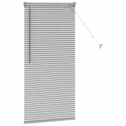 Store de Fenêtre avec des rideaux Argenté 60 x 130 cm Aluminium 