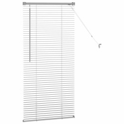 Store de Fenêtre avec des rideaux Argenté 60 x 130 cm Aluminium 