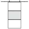 Porte coulissante kit de quincaillerie trempé verre aluminium 