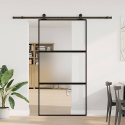 Porte coulissante kit de quincaillerie trempé verre aluminium 