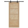 Porte coulissante avec ensemble de quincaillerie 'ORKDAL'en bois massif de pin 