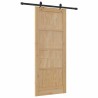 Porte coulissante avec ensemble de quincaillerie 'ORKDAL'en bois massif de pin 
