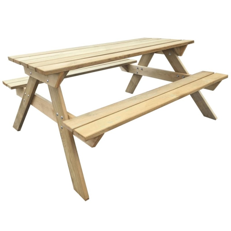 Table de pique-nique 150 x 135 x 71,5 cm Bois Table de pique-nique 150 x 135 x 71,5 cm Bois