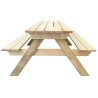 Table de pique-nique 150 x 135 x 71,5 cm Bois 