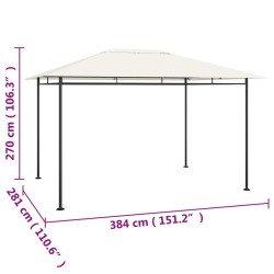 Belvédère 384x281x270 cm Crème 180 g/m² 