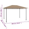 Belvédère 384x281x270 cm Taupe 180 g/m² 