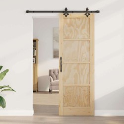 Porte Coulissante avec Matériel 'ORKDAL'Bois Massif en Pin 