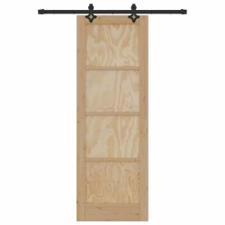 Porte Coulissante avec Matériel 'ORKDAL'Bois Massif en Pin 