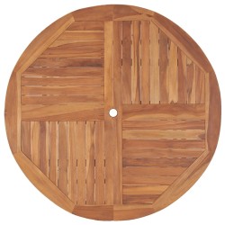 Table de salle à manger de jardin Ø110x75cm Bois massif de teck  