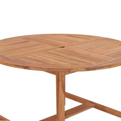 Table de salle à manger de jardin Ø110x75cm Bois massif de teck  