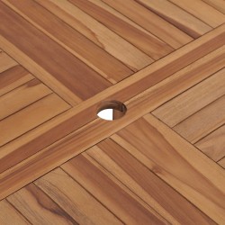 Table de salle à manger de jardin Ø110x75cm Bois massif de teck  