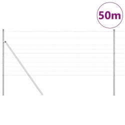 Clôture de champ 1 x 50m en acier galvanisé 