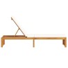 Chaise longue avec coussin 200x55x30 cm en bois d'acacia 