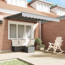 Store manuel Anthracite 3 x 2,5 m Polyester & Métal 