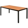 Table de jardin Marron 185 x 90 x 74 cm Aluminium et WPC 
