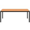 Table de jardin Marron 185 x 90 x 74 cm Aluminium et WPC 