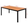 Table de jardin Marron 185 x 90 x 74 cm Aluminium et WPC 