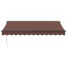 Auvent manuel rétractable avec LED marron 350x250 cm 