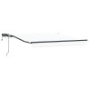 Store rétractable manuel avec LED blanc 350x250 cm 