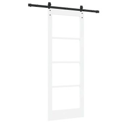 Porte coulissante avec kit de quincaillerie 'ORKDAL'Blanche 78x202 cm 