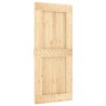 Porte coulissante et kit de quincaillerie 90x210 cm pin massif 