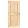 Porte coulissante et kit de quincaillerie 90x210 cm pin massif 