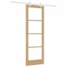 Ensemble de Porte Coulissante avec Matériel 73,5 x 211 cm Bois Massif Pin 