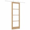 Ensemble de Porte Coulissante avec Matériel 73,5 x 211 cm Bois Massif Pin 