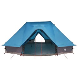 Tente familiale Tipi bleue pour 10 personnes, imperméable 
