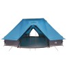 Tente familiale Tipi bleue pour 10 personnes, imperméable 