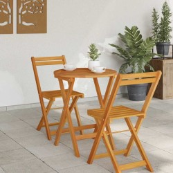 Table de jardin pliante ronde Ø60 x 72 cm en acacia 