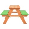 Table de pique-nique pour enfants avec bancs 89x79x50 cm Sapin 