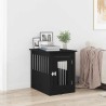 Meuble pour cage à chien en chêne noir 62 x 45 x 59 cm Bois d'ingénierie 