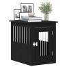 Meuble pour cage à chien en chêne noir 62 x 45 x 59 cm Bois d'ingénierie 
