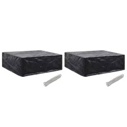 Housses de salon de jardin 2 pcs 8 œillets 250x210x90 cm 